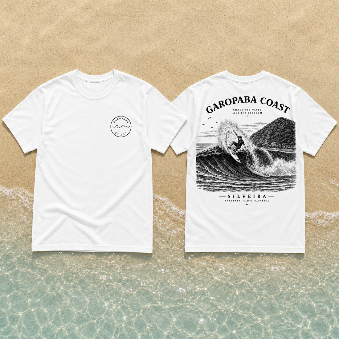 Camiseta oversized Garopaba Coast Off White