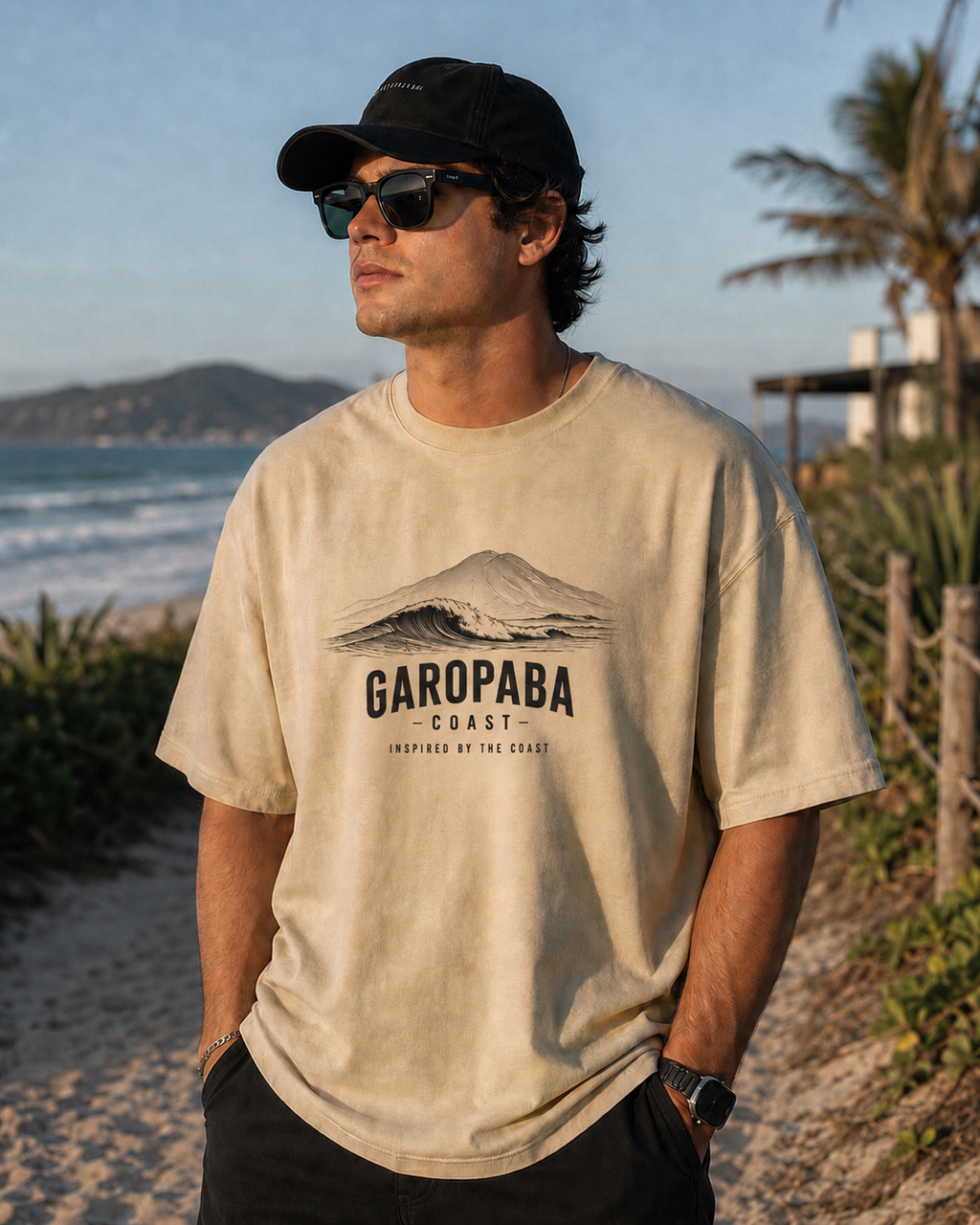 Camiseta Oversized Garopaba Coast – Viva o Agora