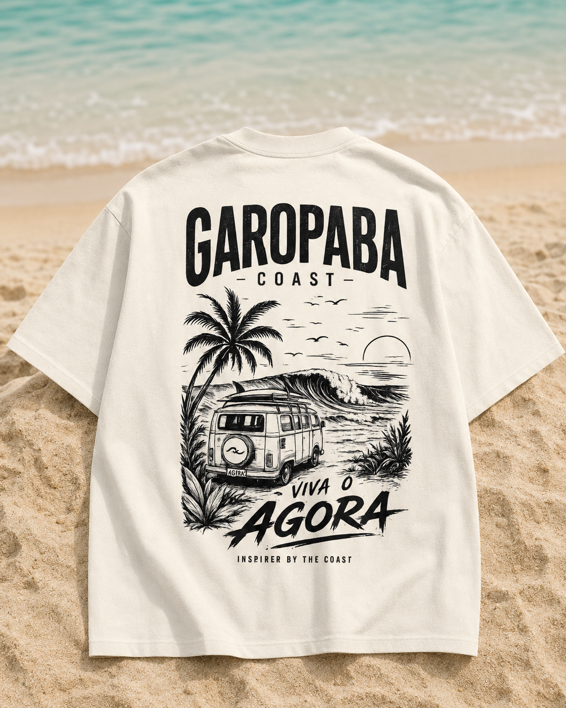 Camiseta Oversized Garopaba Coast – Viva o Agora
