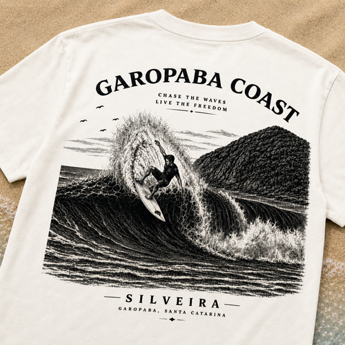 Camiseta Oversized Garopaba Coast – Off White