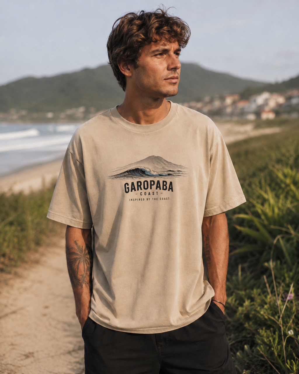 Camiseta Oversized Garopaba Coast – Viva o Agora