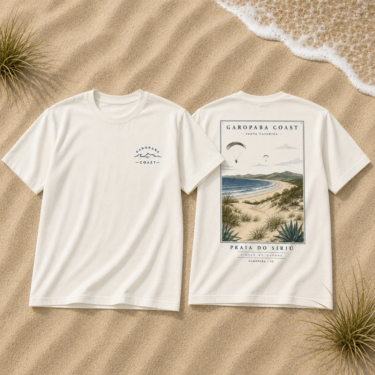 Camiseta Oversized Garopaba Coast – Praia do Siriú | Off White