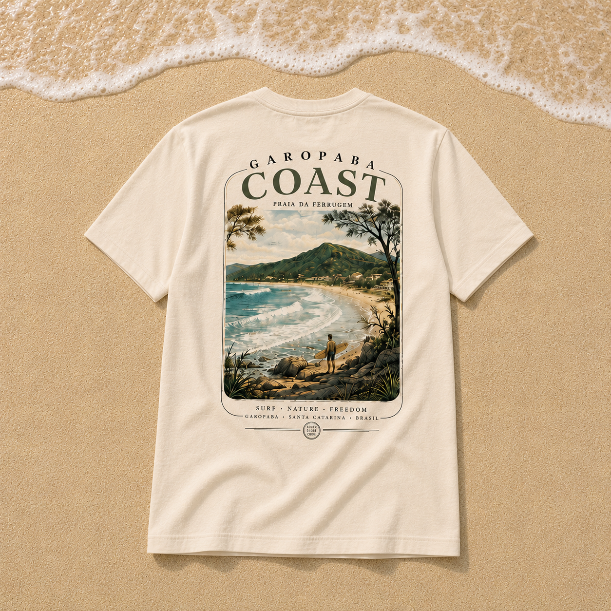 Camiseta Oversized Garopaba Coast – Praia da Ferrugem | Off White
