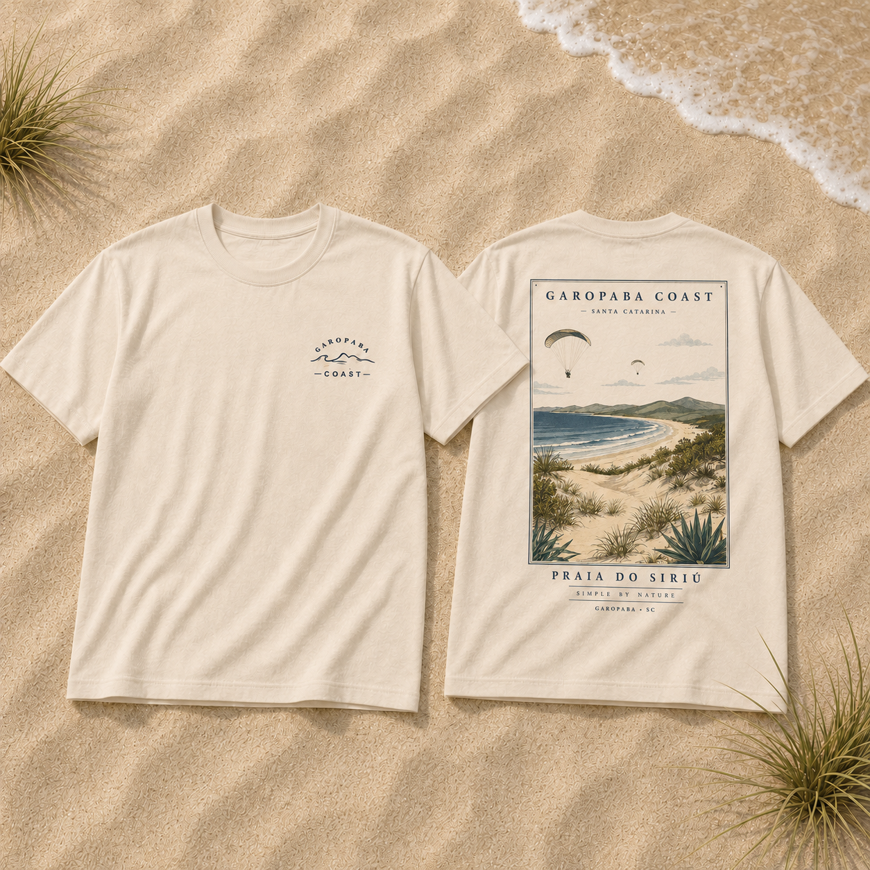 Camiseta Oversized Garopaba Coast – Praia do Siriú | Off White