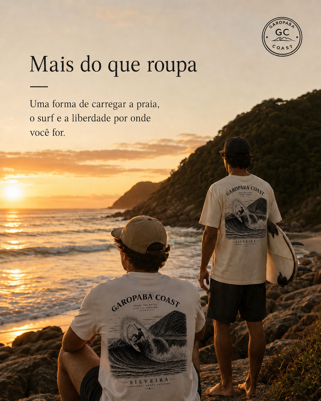 Camiseta Oversized Garopaba Coast – Off White