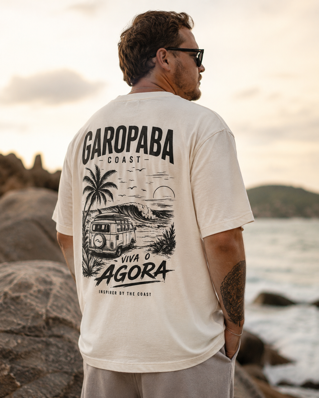 Camiseta Oversized Garopaba Coast – Viva o Agora