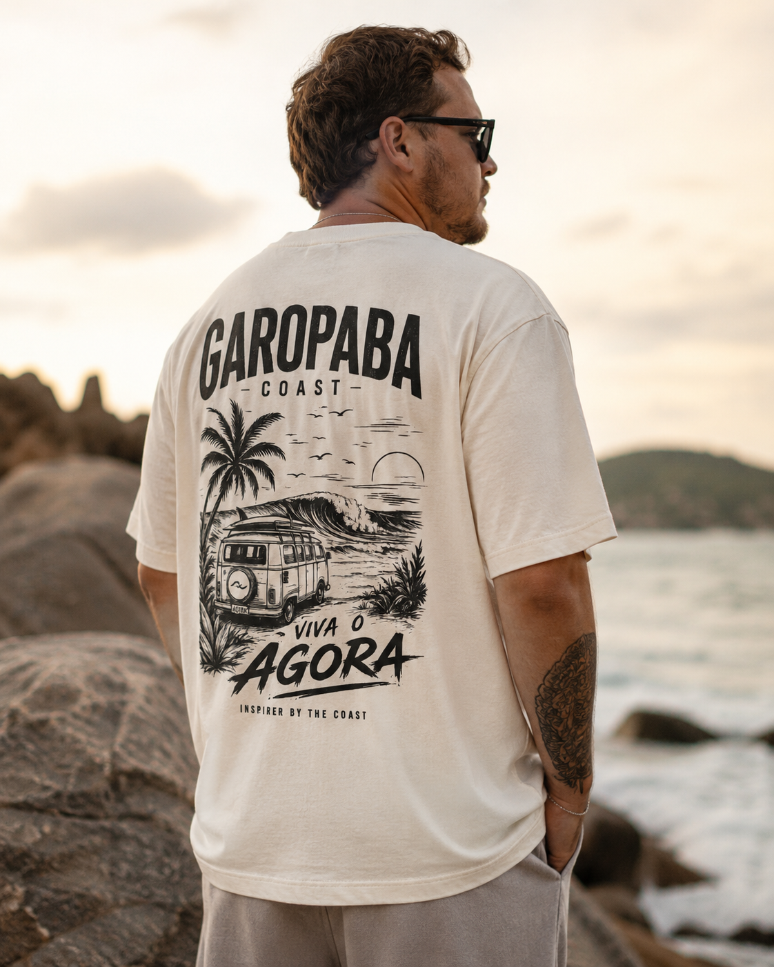 Camiseta Oversized Garopaba Coast – Viva o Agora