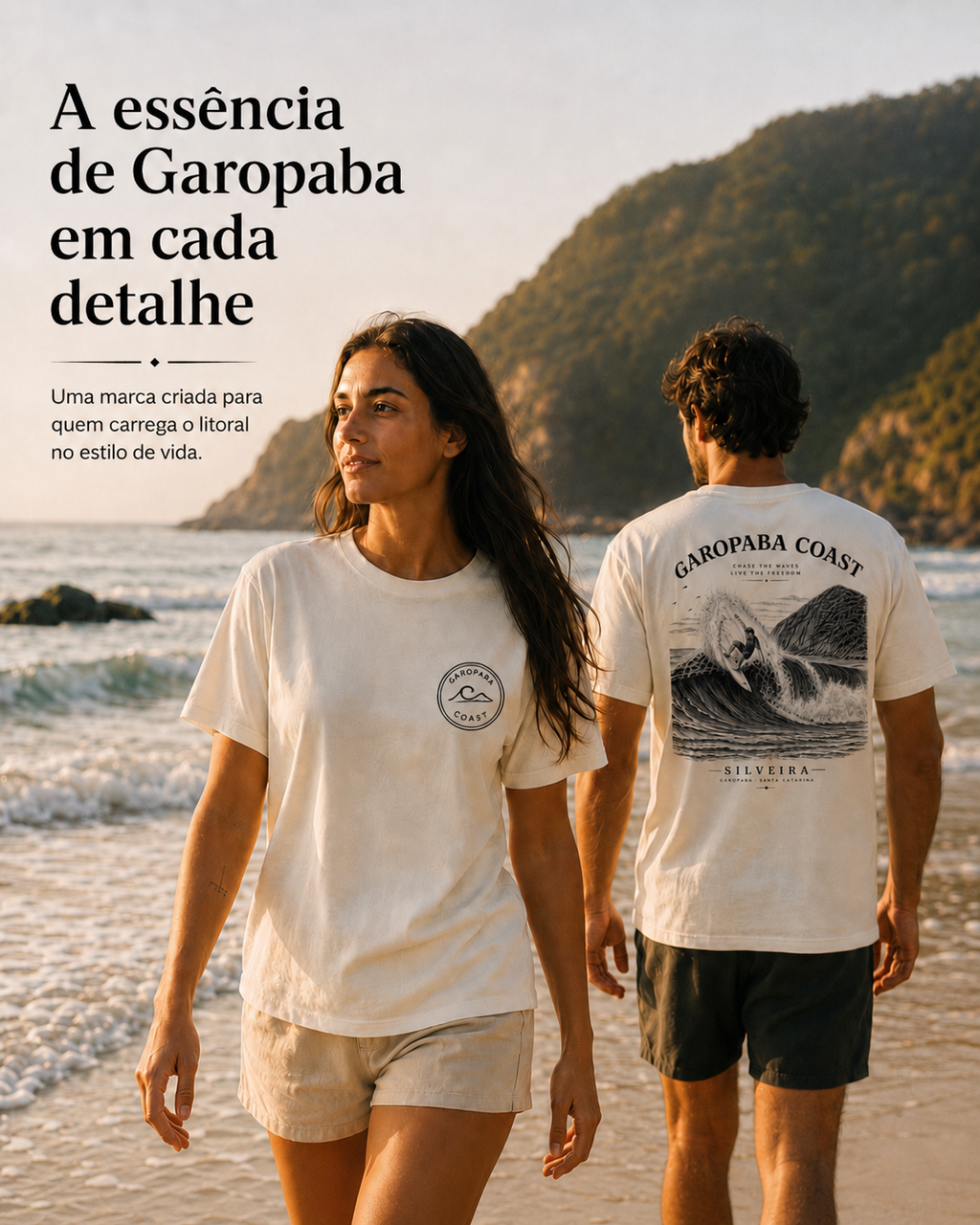 Camiseta Oversized Garopaba Coast – Off White