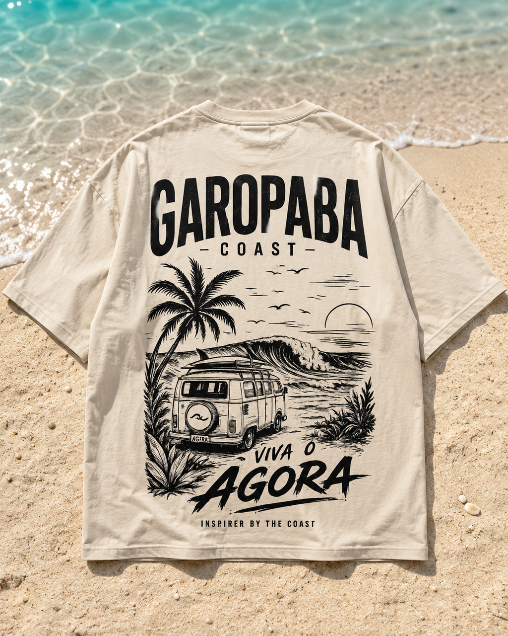 Camiseta Oversized Garopaba Coast – Viva o Agora