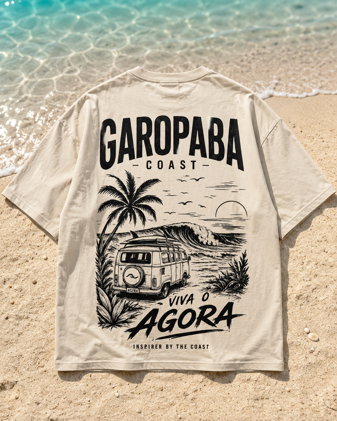 Camiseta Oversized Garopaba Coast – Viva o Agora