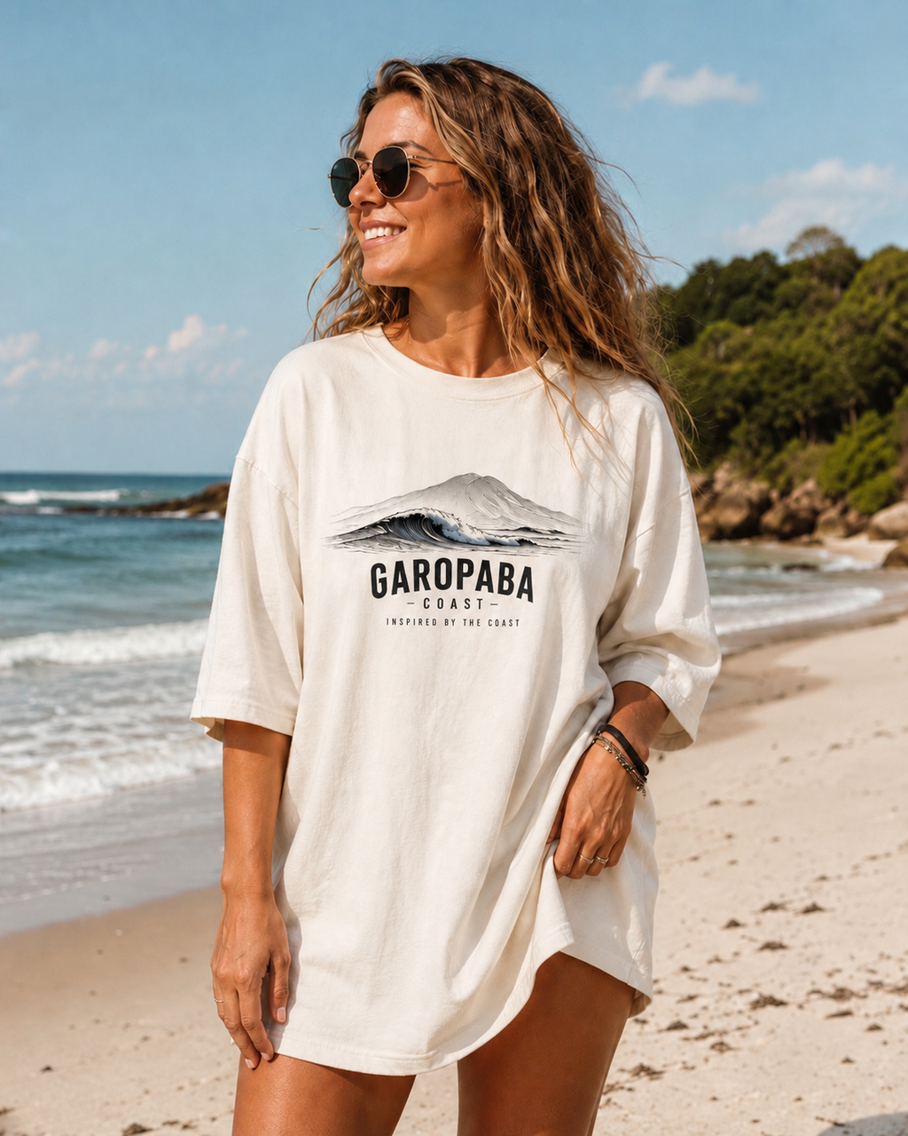 Camiseta Oversized Garopaba Coast – Viva o Agora