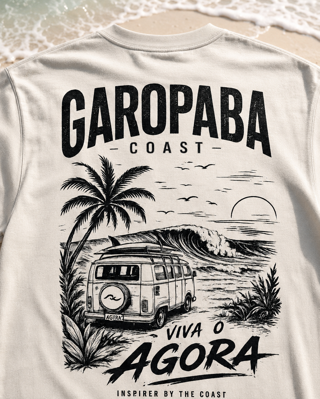 Camiseta Oversized Garopaba Coast – Viva o Agora
